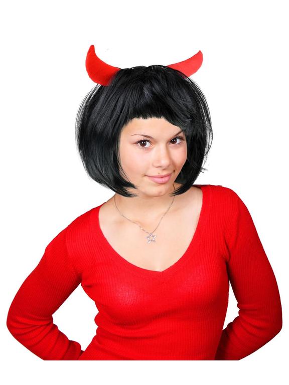 Peruka diablica czarna