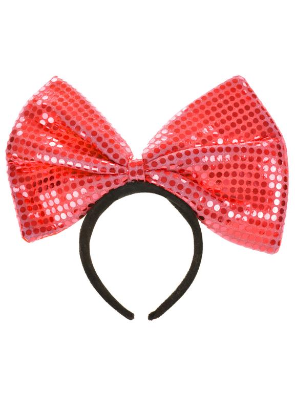 Kokarda na opasce - gigant (cekiny) czerwona