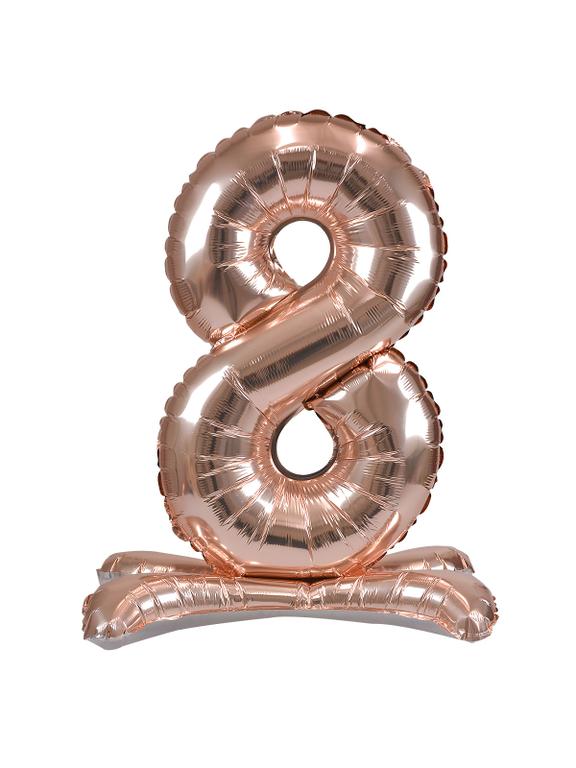 Balon foliowy cyferka XXL stojący nr 8