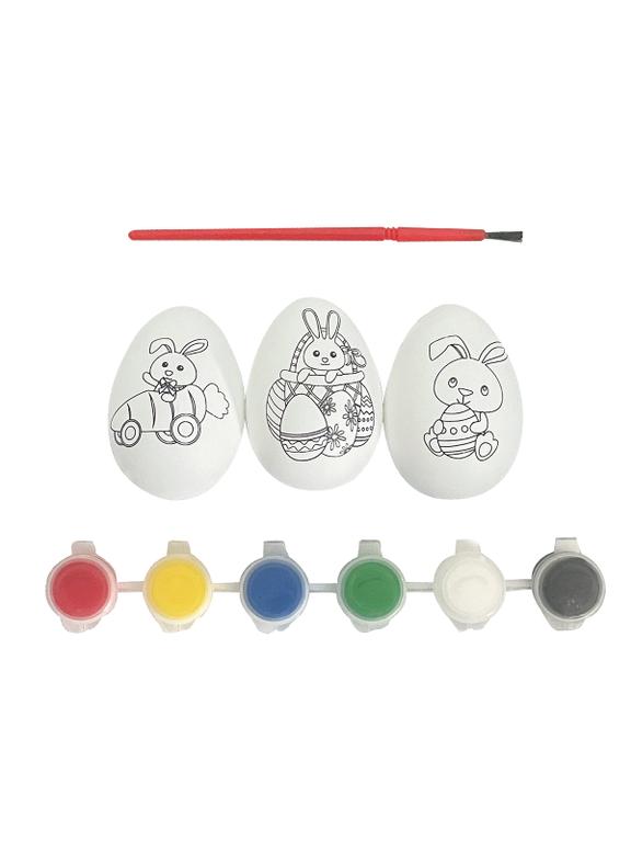 Pisanki do malowania z farbkami (3 szt.)
