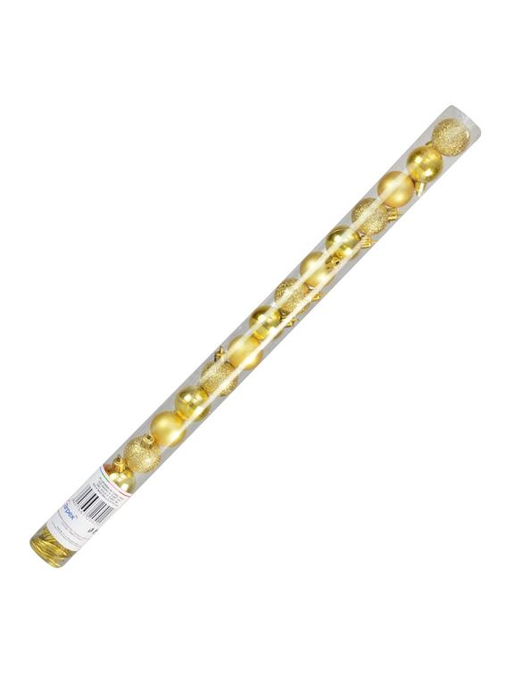 Bombki w tubie (16 szt.) złote