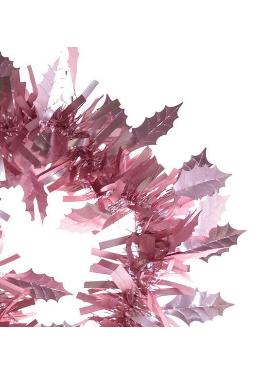 Łańcuch dekoracyjny matowy - listki czerwony