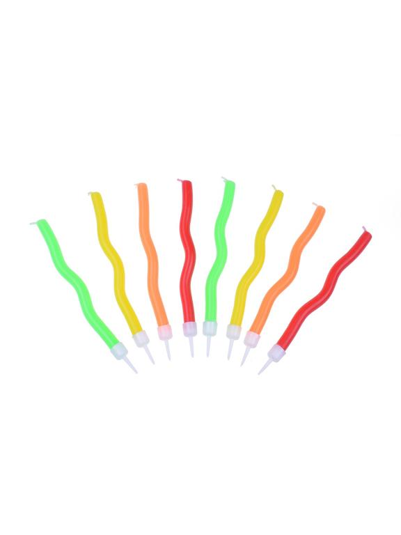 Świeczki zig zag (8 szt.)