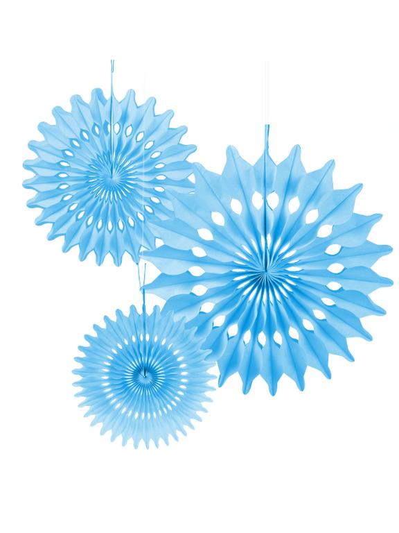 Rozety dekoracyjne (3 szt.) niebieskie - FSC Mix Credit