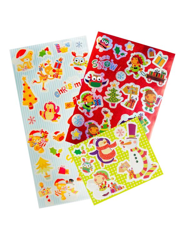 Zestaw naklejek świątecznych