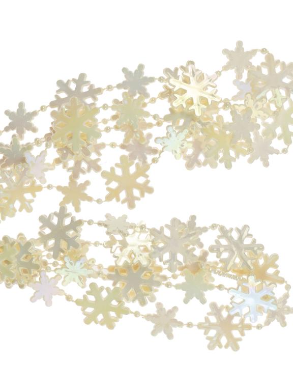 Łańcuch śnieżynki - ecru