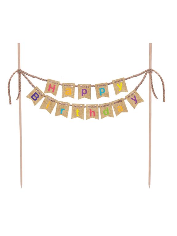 Dekoracja tortu Happy Birthday - Kraft Balloons