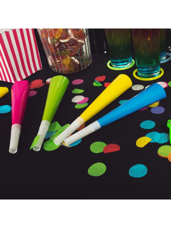 Trąbki Neon party (4 szt.)