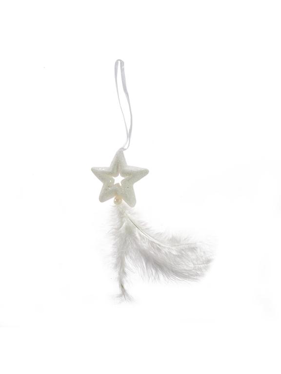 Świąteczna zawieszka z piórkiem