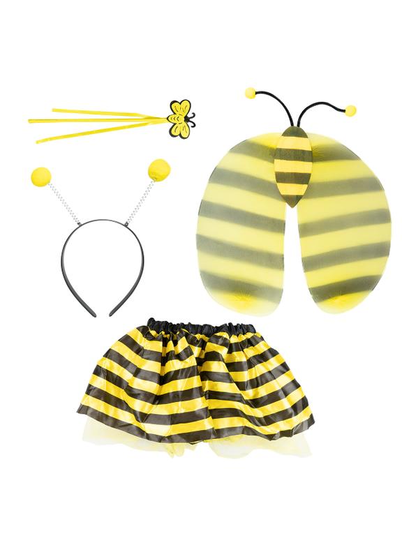 Zestaw pszczółki (skrzydełka, opaska, różdżka, spódniczka)