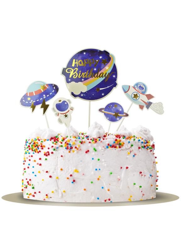 Dekoracja tortu - Galaxy (5 szt.)