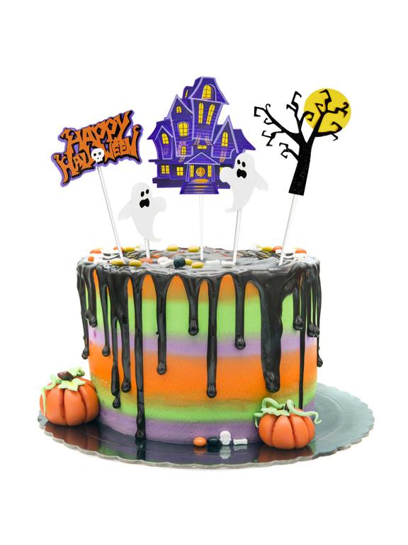 Dekoracja ciasta - straszny dwór (5 szt.)