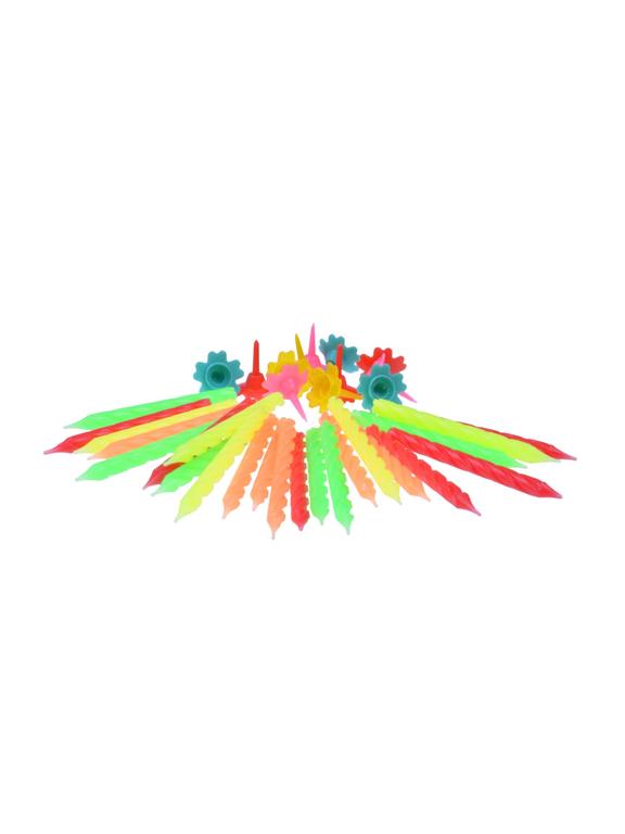 Świeczki urodzinowe neon (24 szt.)