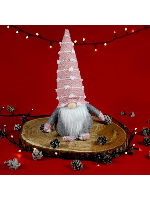 Skrzat z czapką w kropki - różowy