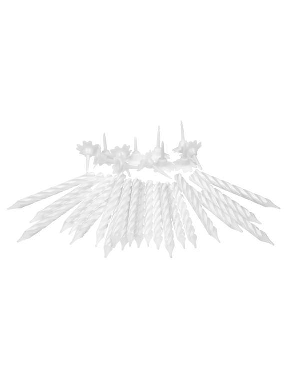 Świeczki urodzinowe białe (24 szt.)