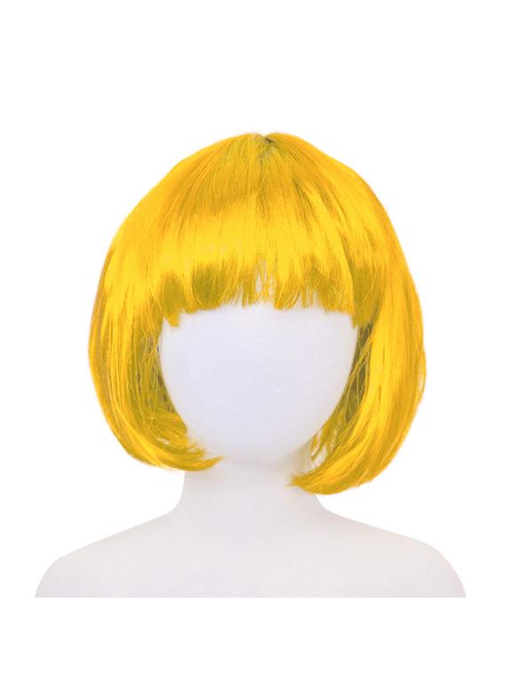 Peruka bob żółta