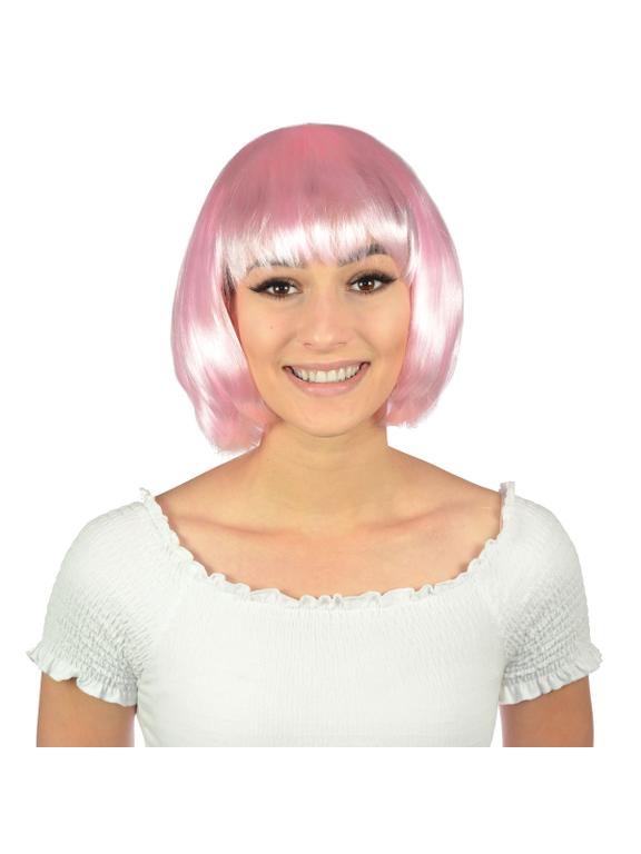 Peruka bob różowa