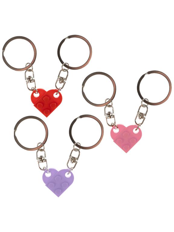 Breloki - serce z klocków