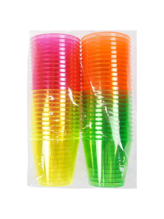 Kolorowe kieliszki 30 ml wielokrotnego użytku (50 szt.)