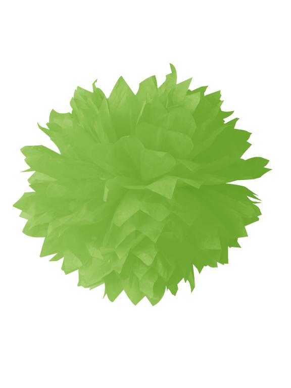 Pompony dekoracyjne (3 szt.) limonkowe