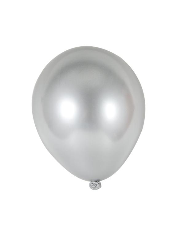 Balony mini - Celebrate! Efekt chromu (8 szt.) srebrne