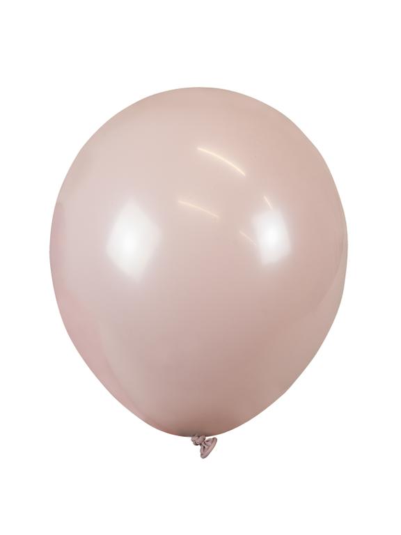 Balony pastelowe jednokolorowe zgaszony róż (10 szt.)