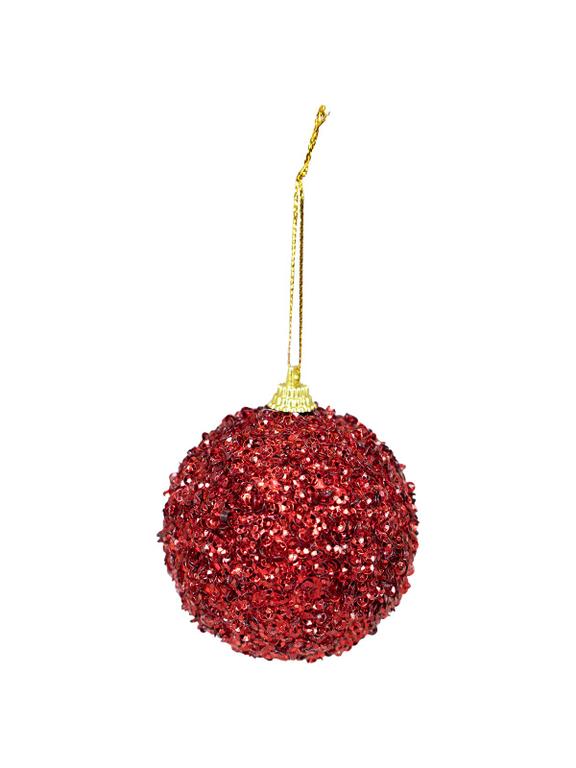 Bombki błyszczące (2 szt.) - czerwone