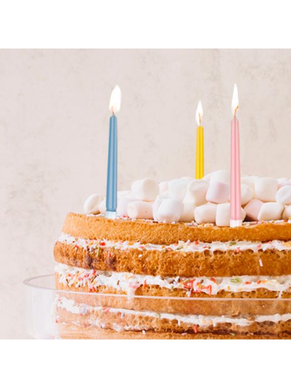 Świeczki ryflowane - dekoracja ciasta (6 szt.)