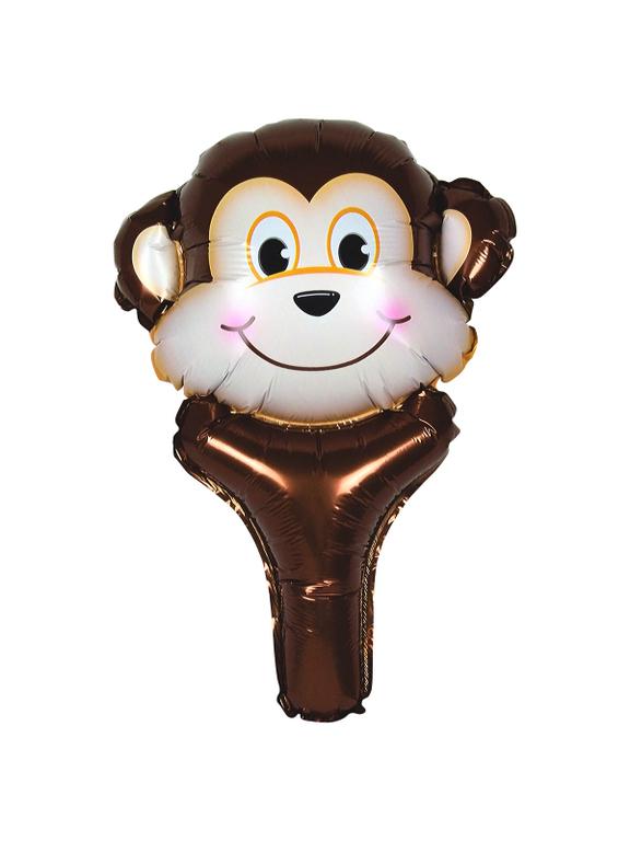 Balon foliowy zwierzątko z uchwytem - małpka