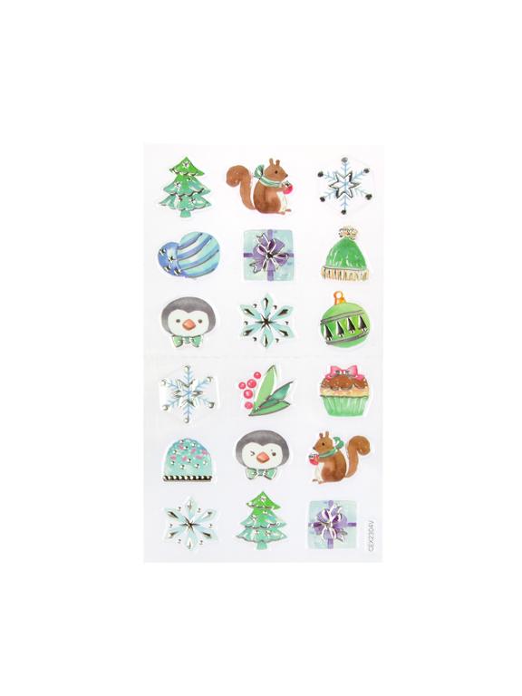 Pastelowe świąteczne naklejki