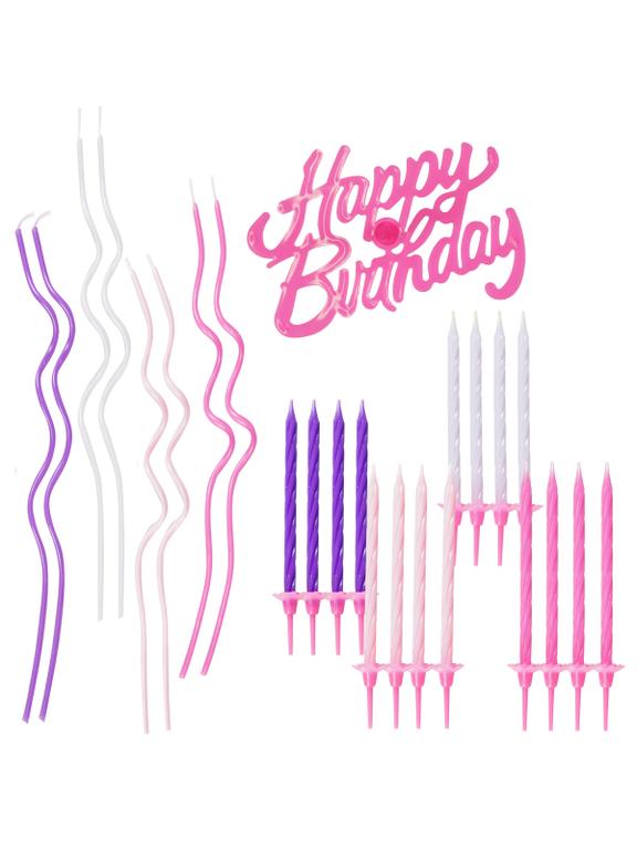 Zestaw świeczek urodzinowych dla dziewczynki