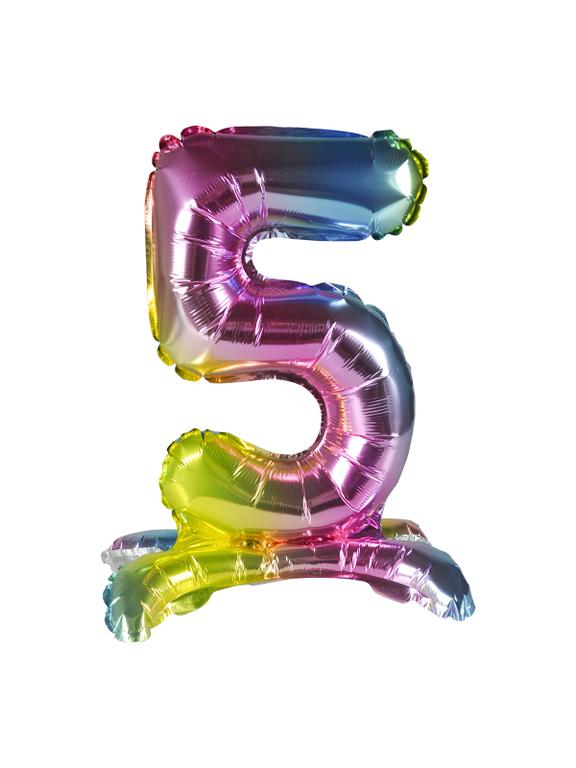 Balon foliowy cyferka stojący nr 5