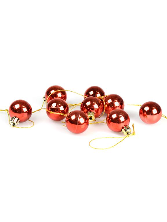 Bombki mini (9 szt.) czerwone