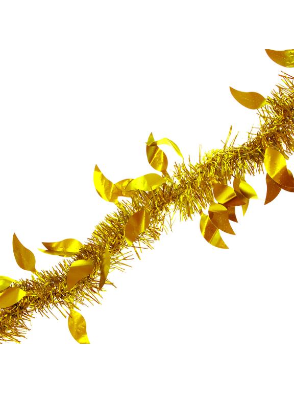 Łańcuch dekoracyjny matowy - listki złoty