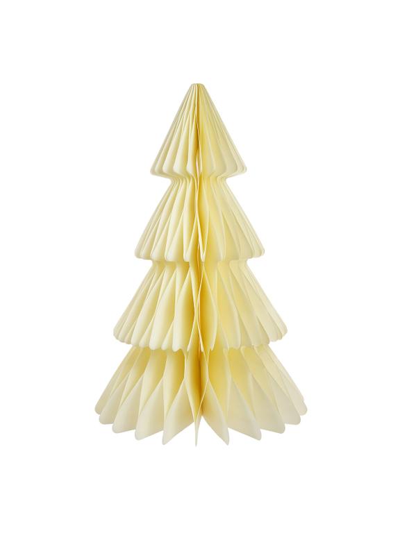 Choinka kremowa - papierowa dekoracja (35 cm)