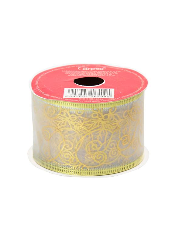 Taśma dekoracyjna na szpuli szeroka złota