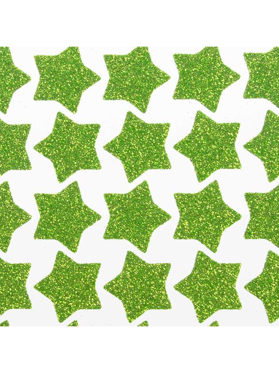 Naklejki brokatowe z pianki zielony