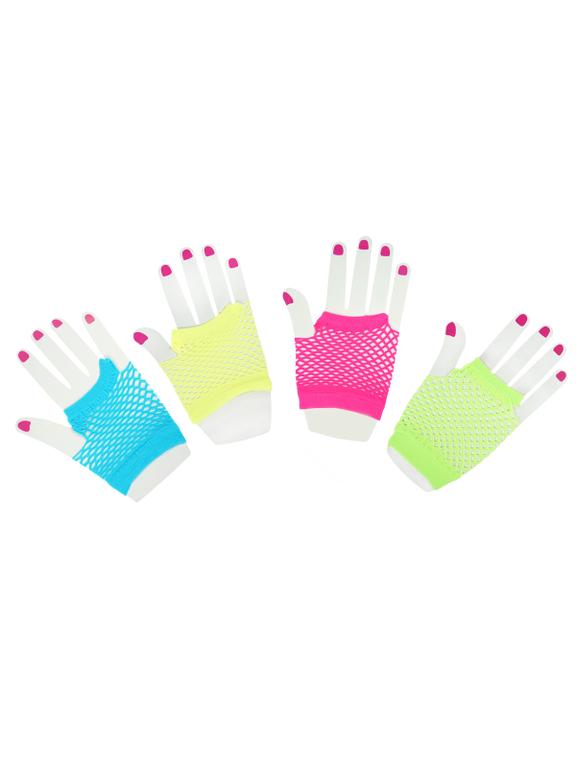 Rękawiczki siateczkowe neon (2 szt.)