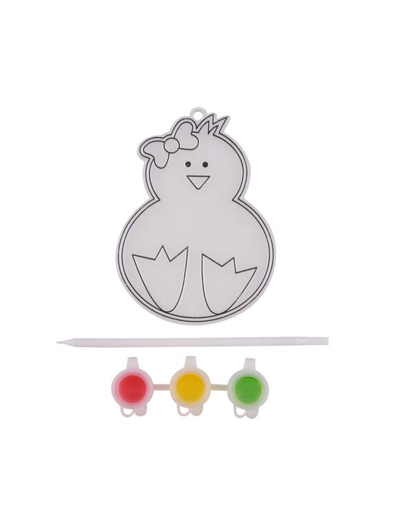 Wielkanocny witrażyk z farbkami kurczak