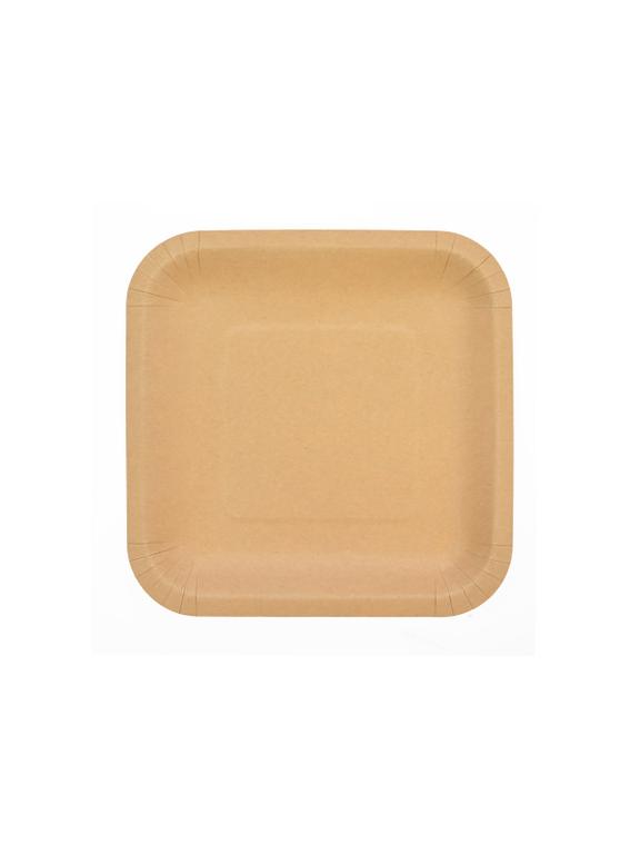 Talerze papierowe kraftowe 18 cm (144 szt.) - FSC Mix