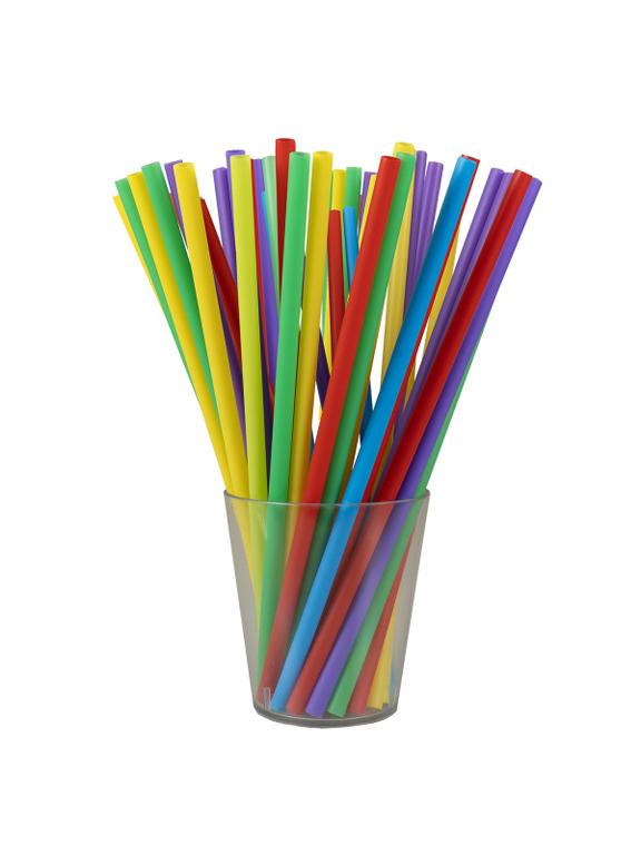 Słomki wielorazowe - proste mix kolorów (500 szt.)