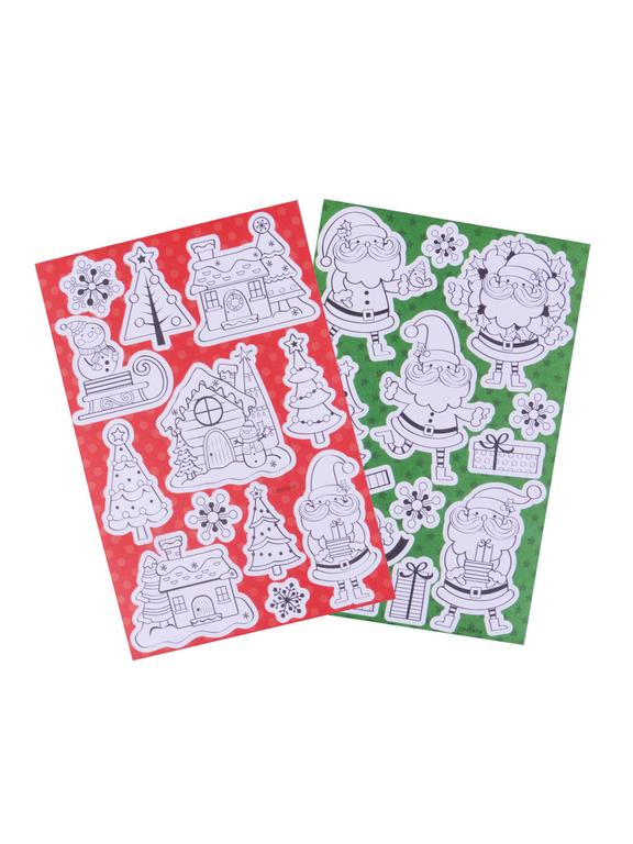 Świąteczne naklejki do kolorowania (ponad 40 sztuk!)