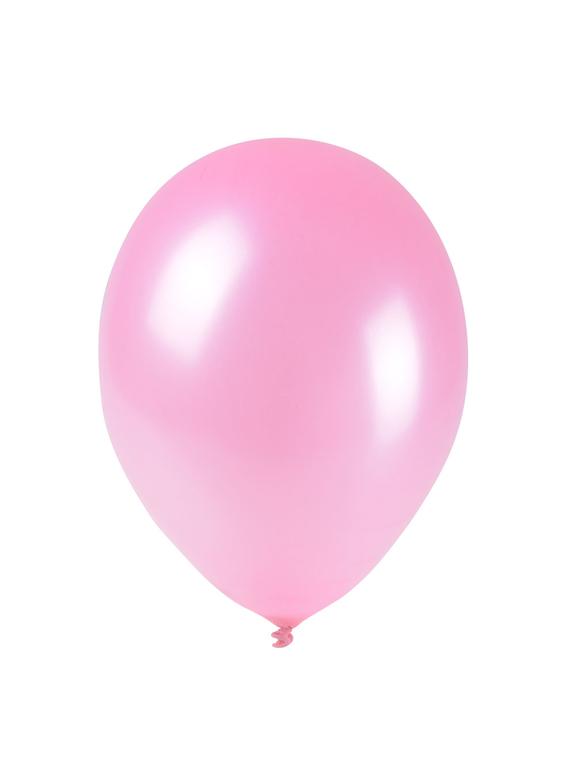 Balony metalizowane 10'' jasnoróżowe (100 szt.)