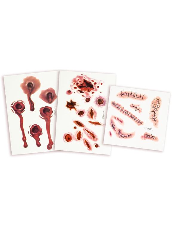 Straszne tatuaże zmywalne