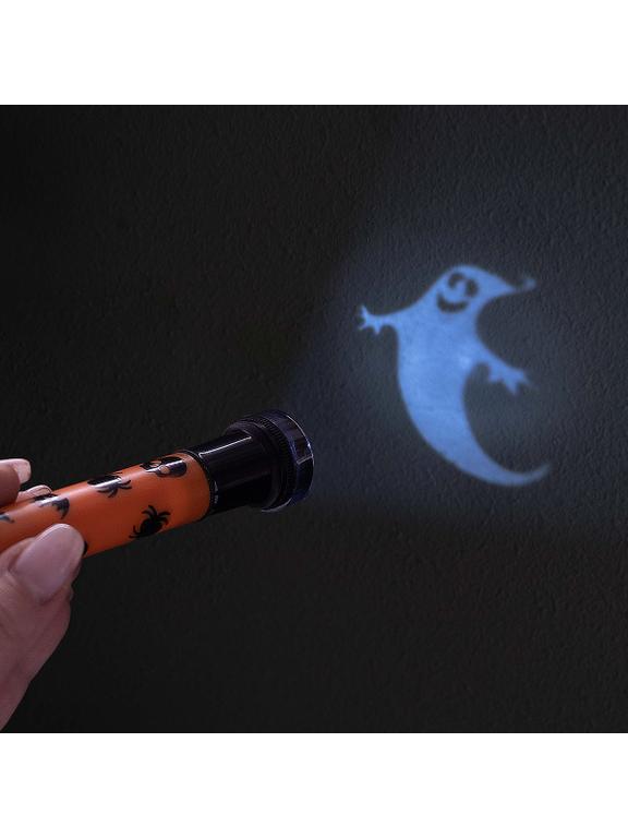 Latarka z nakładkami - halloweenowe wzory