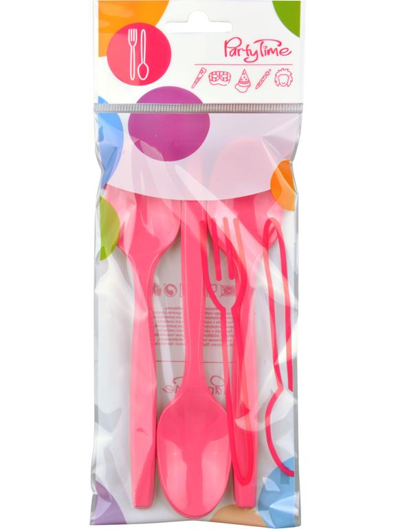 Łyżki plastikowe w soczystych kolorach (6 szt.)