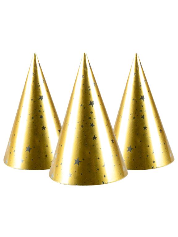 Czapeczki Golden party (4 szt.)