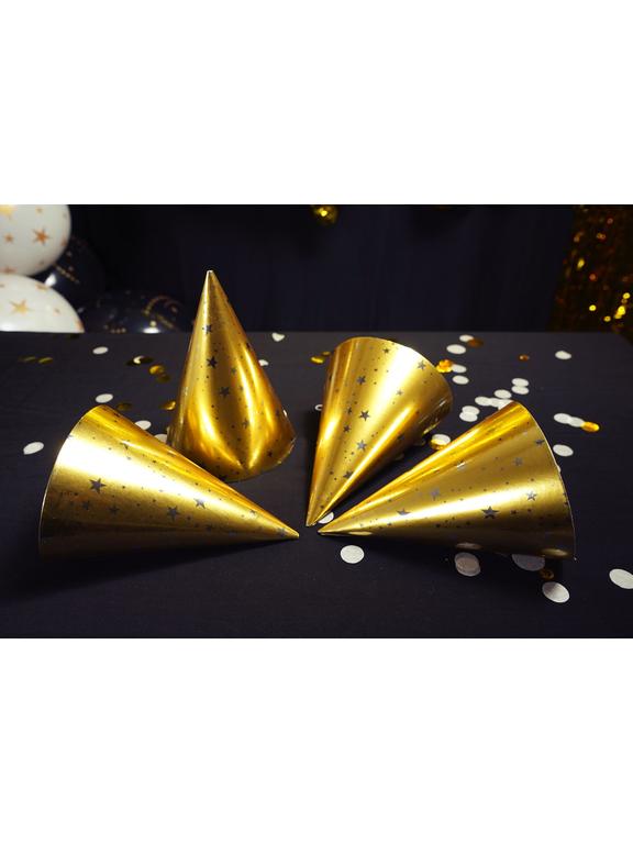 Czapeczki Golden party (4 szt.)