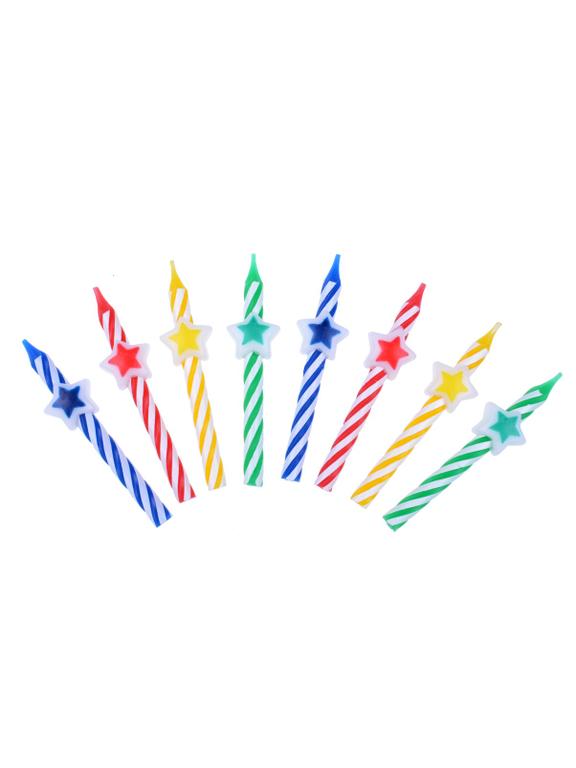 Świeczki urodzinowe z gwiazdką (8 szt.)