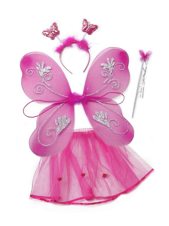 Zestaw wróżki (opaska, różdżka, skrzydełka, spódniczka)